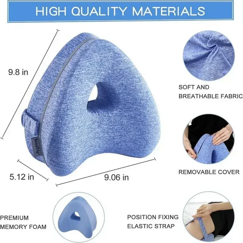 Leg Pillow Memory Cotton Leg Pillow Sleeping Orthopedic Sciatica Back Hip Joint For Pain Relief Thigh Leg Pad Cushion Home Foam