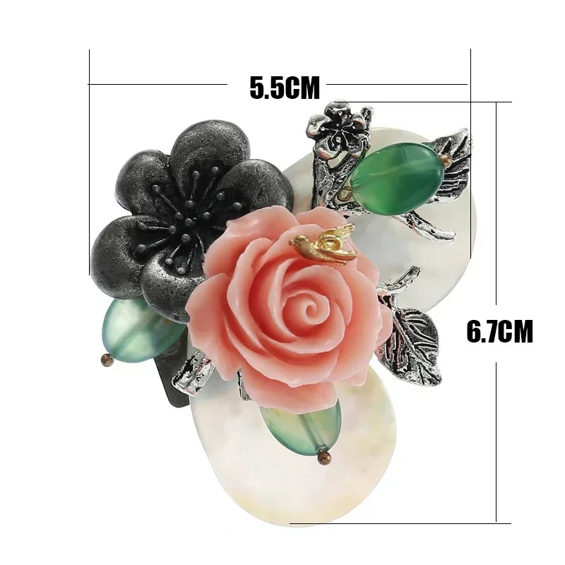 TDQUEEN Shell Women Brooches Jewelry Hand Made Flower Pins For Clothes  Natural Stone Pearl Vintage Large Wedding Party Broches - AliExpress