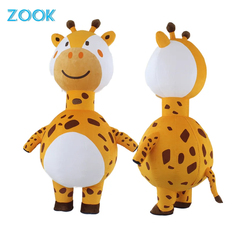 

Giant Giraffe Inflatable Costume Mascot Custom Purim Halloween Party Fursuit Adult Cosplay Dress Suit For Animal Carnival theme