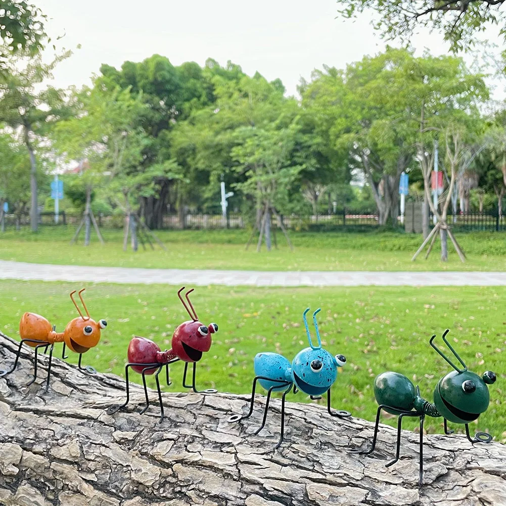 

4 Colors Patio Craft Yard Outdoor Garden Cute Insect Hanging Home Decor Gift Ornament Metal Ant Living Room Wall Art Sculptures