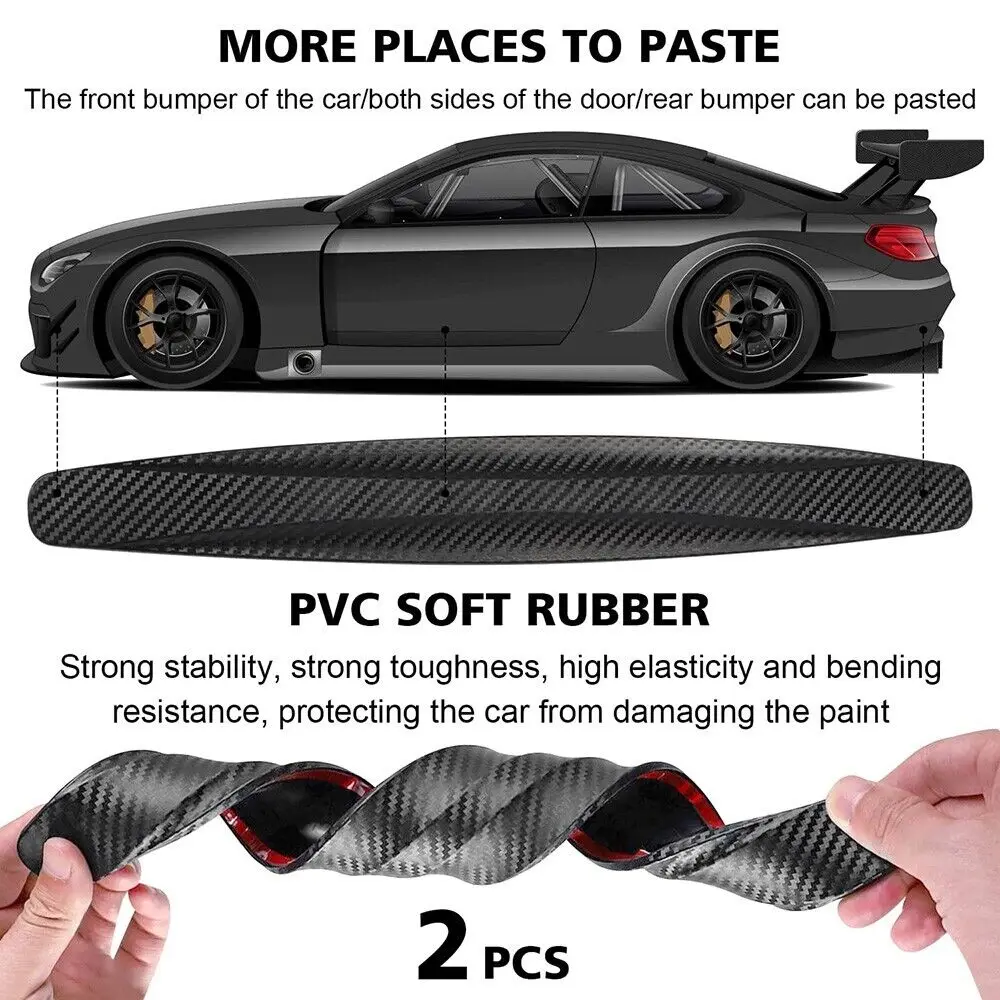 Universal Front Rear Bumper Corner Protector Guard Car Anti-collision Protection Decoration Strip Car Accessories Black White bumper corner protector car bumper protector car bumper strip