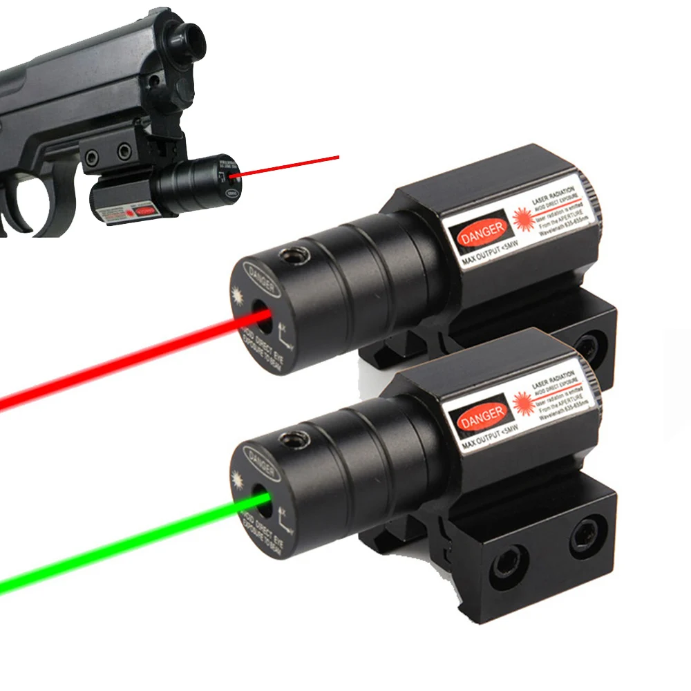 Tactical Red Dot Laser Sight 11/20mm Picatinny Mount F Rifle Gun Pistol Scope 