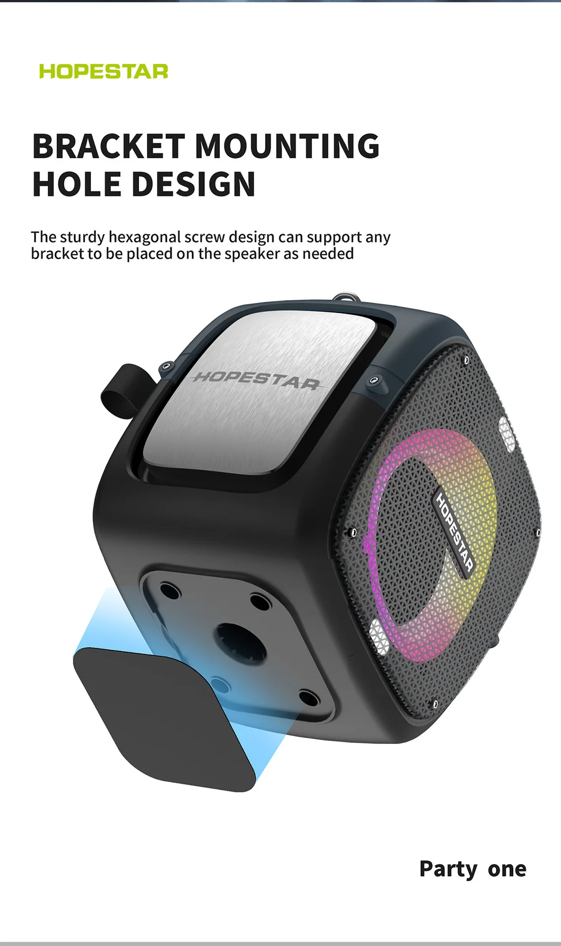 HOPESTAR-PARTYONE 80W High Power RGB Bluetooth Speaker description image 8