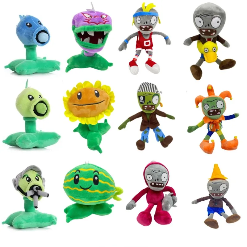 Plants vs Zombies Character Plush Toys - Peashooter & Sunflower Stuffed Dolls Gifts