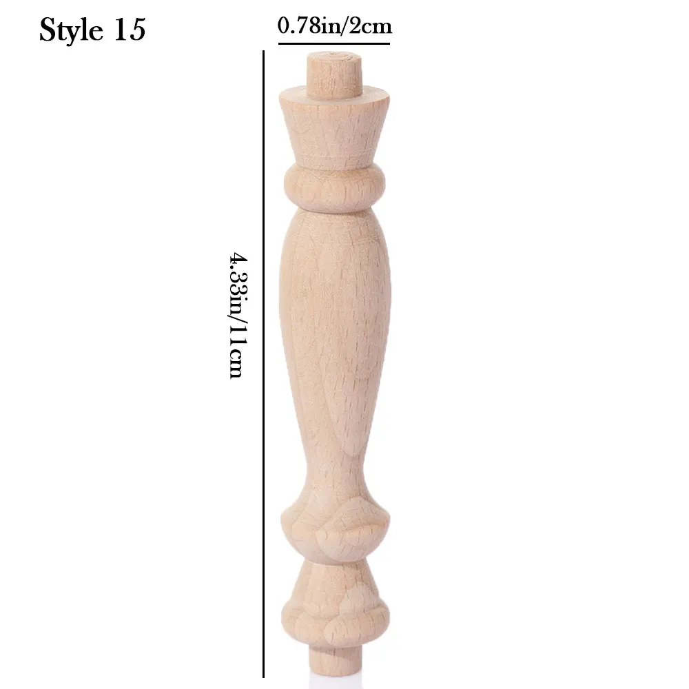 Vintage European-Style Carved Wooden Furniture Legs - Elegant Home Décor Accents
