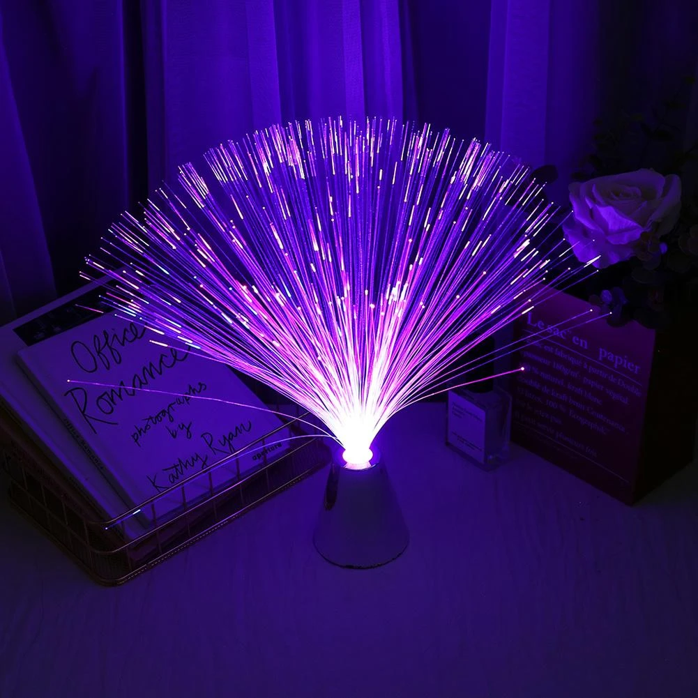 Led Colourful Changing Fibre Fiber Optic Night Light Calming Lamp Ice