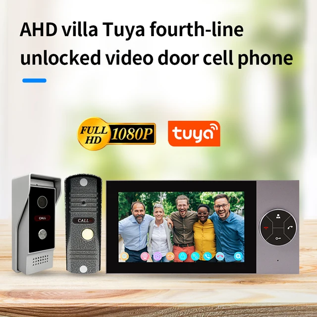 1080P 7in Touch Screen Wifi Video Intercom Kit Smart TUYA Home Video Doorbell Camera Rceord Motion Detection APP Monitor Unlcok 2