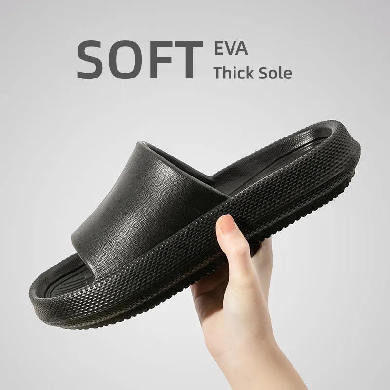 

Women Men Slippers Summer Beach Sandals EVA Soft Sole Shoes Home Thick Platform Slides Indoor Bathroom Non-slip Floor Flats