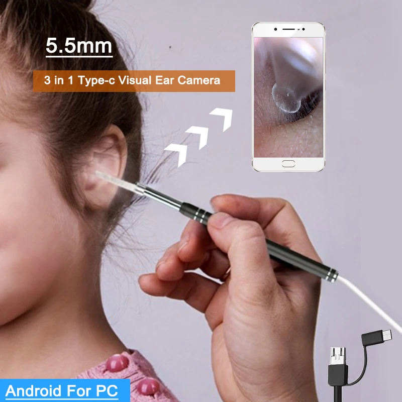 

Мини-камера-эндоскоп с USB Type-C, 6 светодиодов