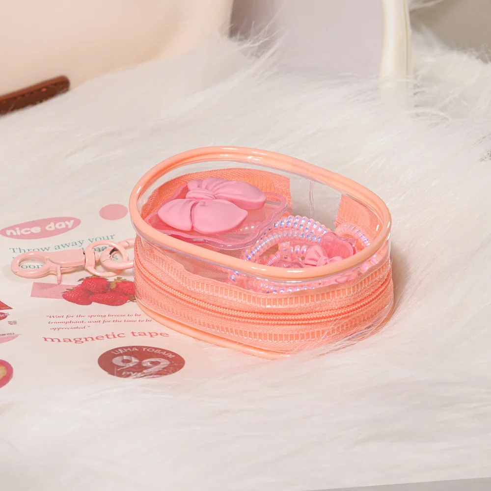 2pcs 3D 핑크 보우 케이블 보호대 아이폰용 아이패드 18W/20W 및 투명 슬리브 충전기 케이블 보호대 보관 파우치 가방