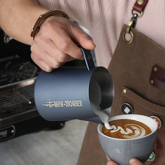 MHW-3BOMBER 우유 Frothing 투수 카페 라떼 아트 도구 전문 우유 Frother 주전자 알리 찐 후기