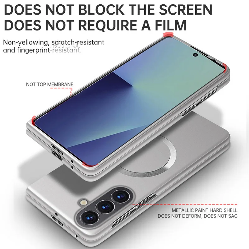 Magnetic Ring Phone Case For Samsung Galaxy Z Fold Ultra Thin Hard Cover_voghion.com