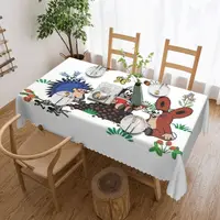 Custom Mole Krtek Cartoon Comic Rectangular Tablecloth Oilproof Table Cloth Cute Little Maulwurf Table Cover 1