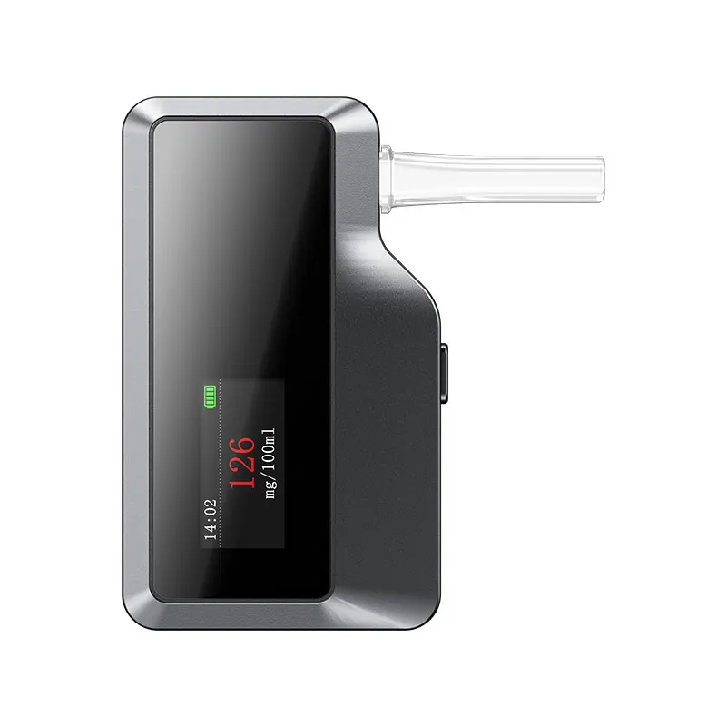 Newest Design Breathalyzer Alcohol Tester HM05, Personal Breath Alcohol Detector, Portable Digital Electrochemical Sensor