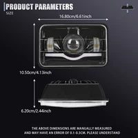 Lampe de sauna LED DRL pour moto, lampe de sauna pour Peterbilt Kenworth Ford Turcks Honda Suzuki DRZ, H4651, H4652, H4656, H4666, H6545, 4x6 pouces 3