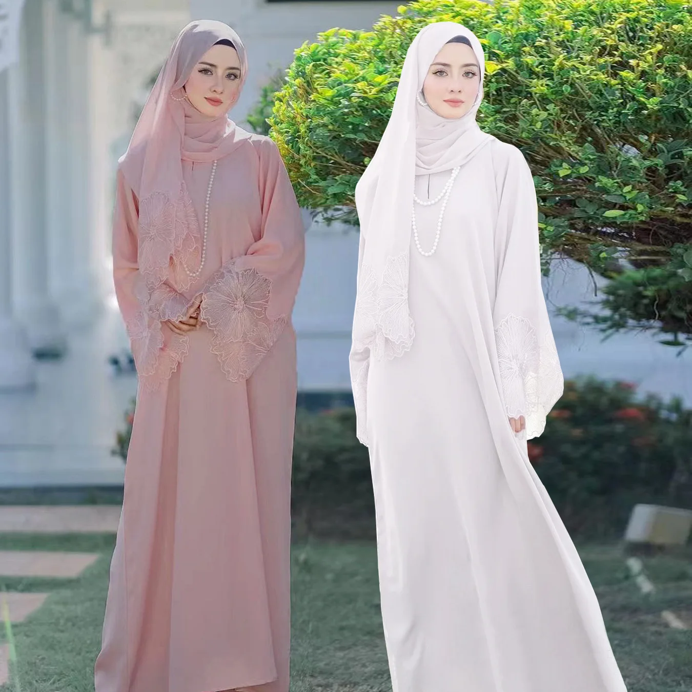 

Мусульманская модная одежда, Женская абайя, Дубай, арабское платье с пышными рукавами, Рамадан, джилбаб, хиджаб, халат, малайский стиль, женский шарф