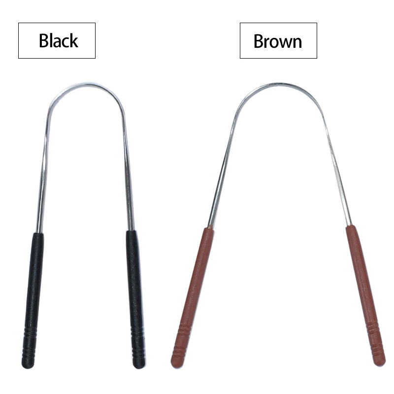 

100% Tongue Scraper Cleaner Dental Brush Bad Breath Kit Metal for Adults Eliminate Professional Oral Hygiene Care Tools