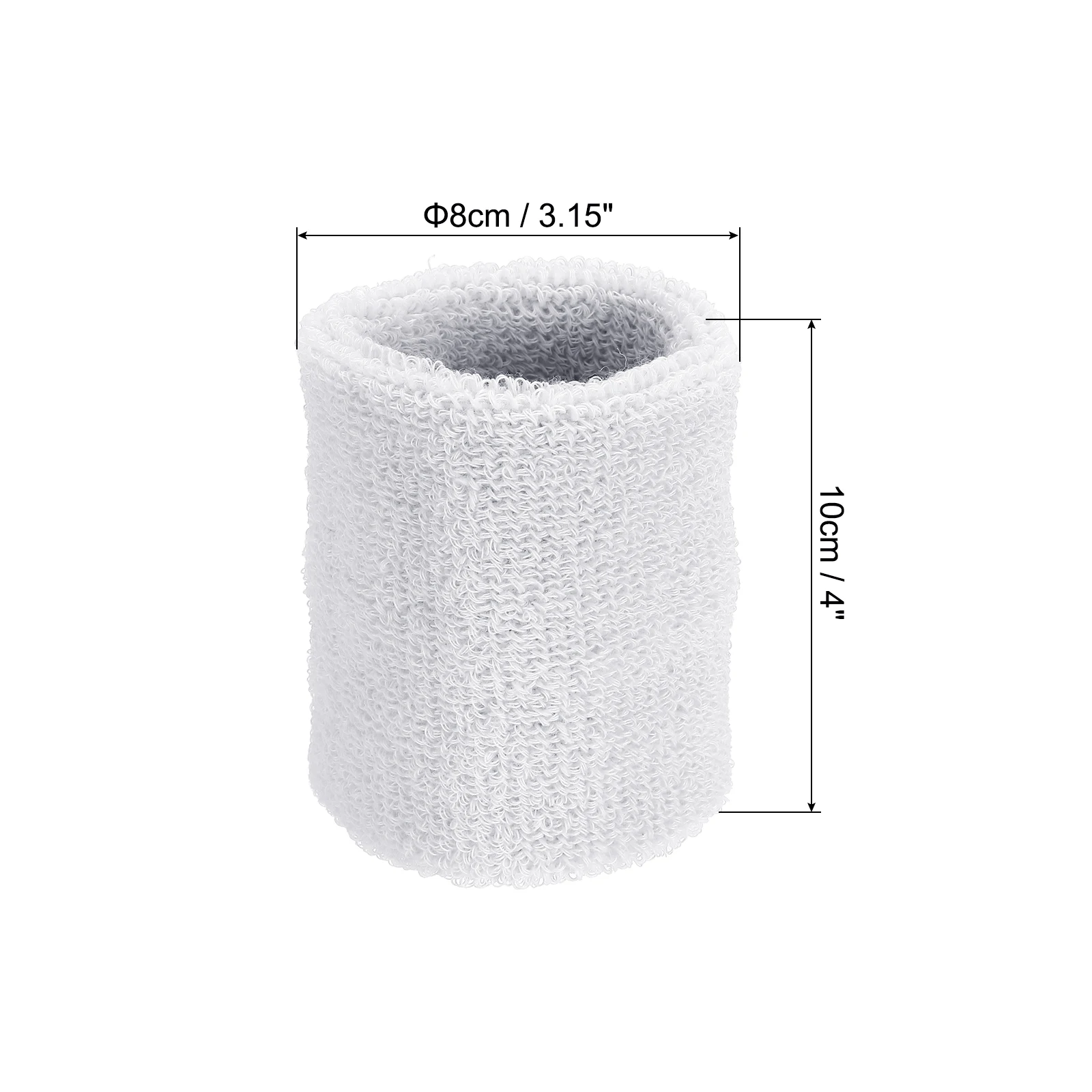2/6pcs 스포츠 손목 밴드 8x10cm 운동용 면 테리 천 흡수성 손목 땀 흡수 밴드 테니스 농구 운동 러닝용