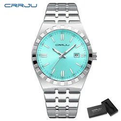 Silver Analog Men's Dress Watch: Stainless Steel Wristwatch with Date - Easy to Read, Perfect Gift (SBE BOX)