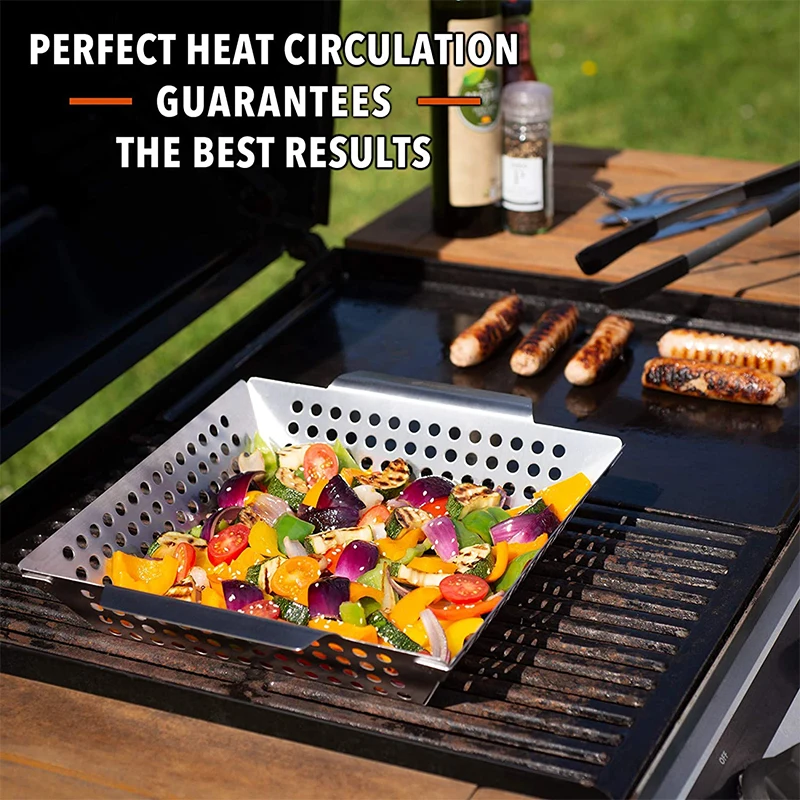 Stainless Steel Large Vegetable Grilling Basket