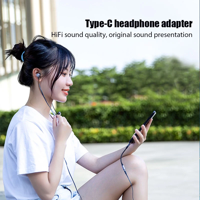 USB Type C To 3.5mm Aux Adapter Type-c 3 5 Jack Audio Cable Earphone Cable Converter for iPhone 15 Samsung Galaxy S24 S23 Ultra — view 6