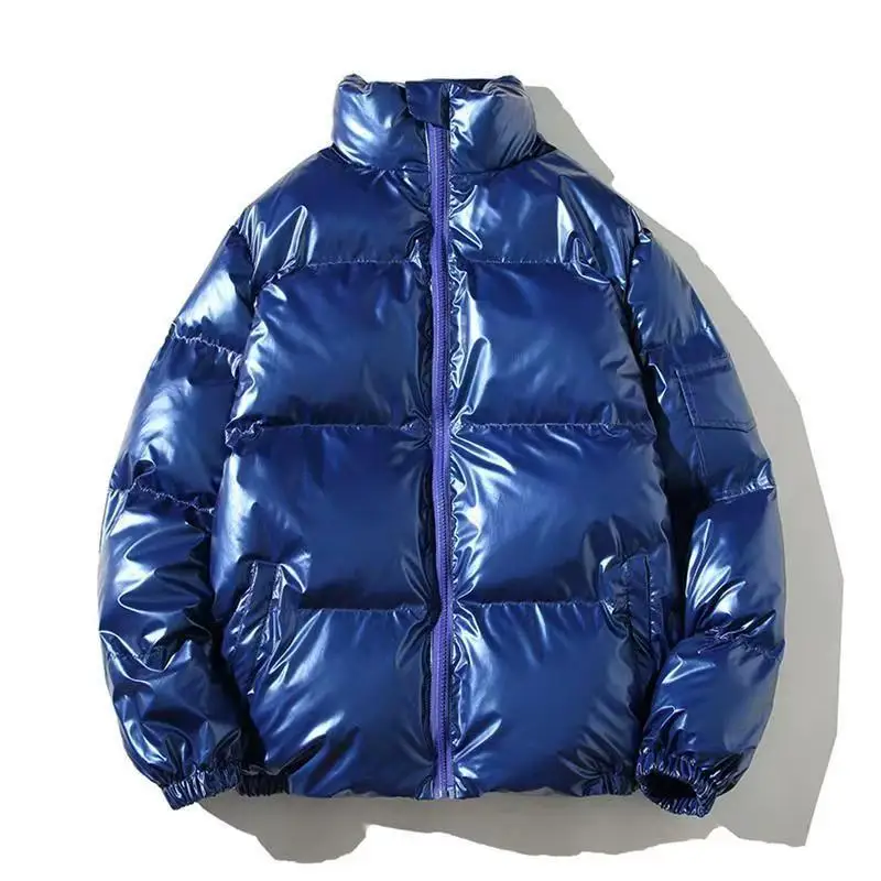 23 Winter Bright Face Standing Collar Cotton Coat Men's Large Cotton Coat Short Style New Korean Version Thickened Bread