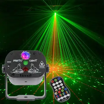 디스코 조명 RGB LED 레이저 무대 빔 라이트, DJ 미니 볼, UV 사운드 스트로브 효과, 웨딩, 크리스마스, 할로윈, 홀리데이 파티 조명