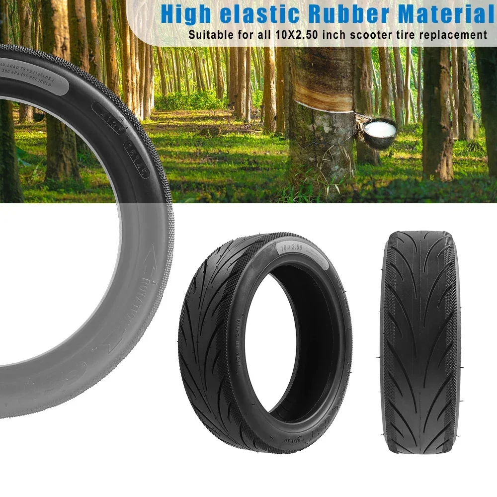 10x2,5 Tubeless Reifen für Ninebot Roller F2 F2Plus F2Pro F30D F40D Elektrische Roller Vorne Hinten Rad Ersatz reifen Teile – Detail 4