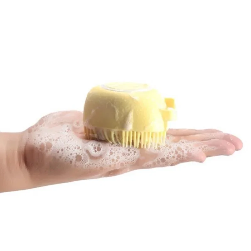 Siliconen badborstel voor honden en katten zachte massage tool_voghion.com