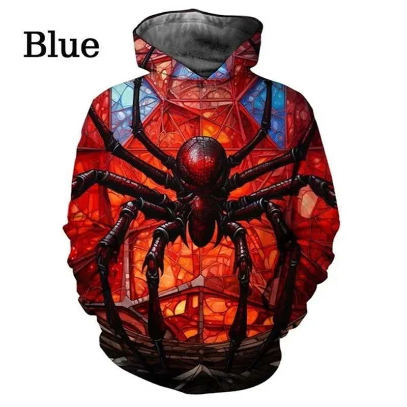 thumbnail image 1 of Nueva llegada Sudadera con capucha con estampado 3D de araña para hombre, sudaderas casuales con personalidad, sudaderas con capucha de estilo hip hop para hombre, 1 of 4