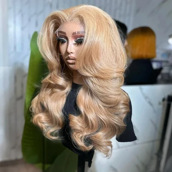Parrucche anteriori in pizzo sintetico Parrucca ondulata biondo cenere Parrucca morbida per capelli sintetici Parrucche frontali in pizzo Parrucche per feste per uso quotidiano Cosplay