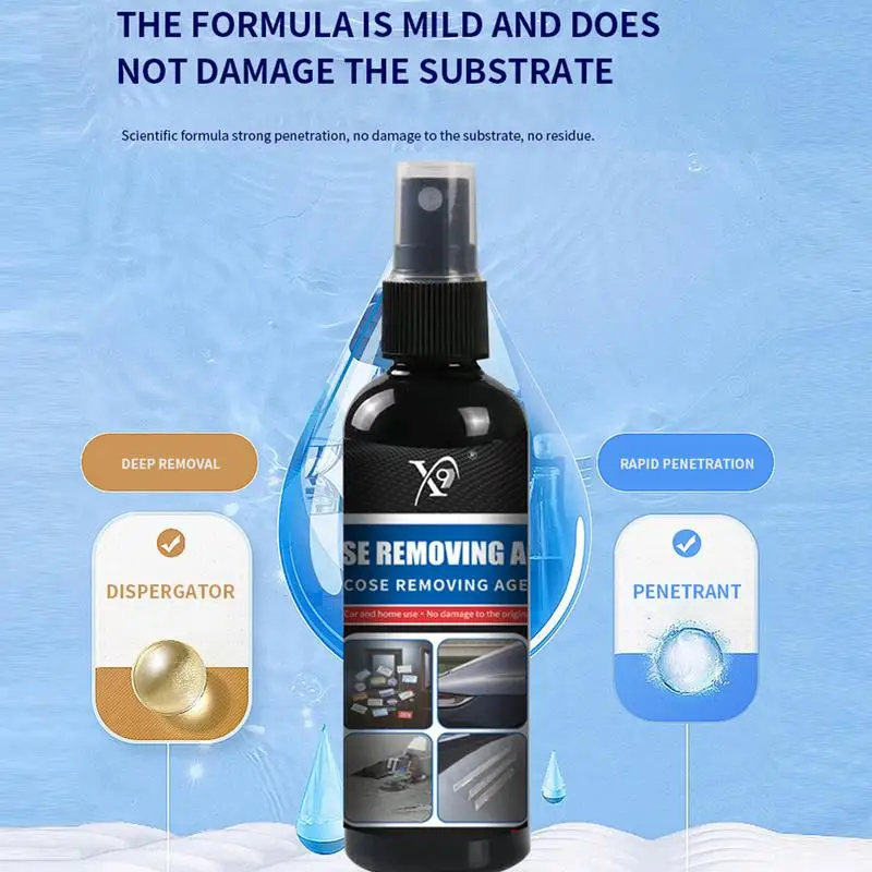 Glass Adhesive Remover Spray Car Emblem Removal Spray Advertising Sticker Glue Remover Car Label For Metal Glass Floor