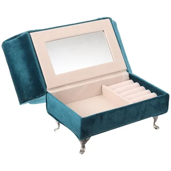 Miniature Sofa Jewelry Box Necklace Stand Dollhouse Accessories Fabric Earring Storage Organizer 1