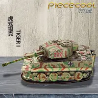 Cool 3D metal puzzle military tank assembling model DIY manual adult decompression tank toy 1