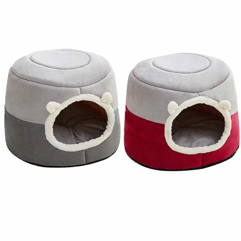 

New Deep Sleep Comfort In Winter Cat Bed Iittle Mat Basket Small Dog House Products Pets Tent Cozy Cave Nest Indoor pet house