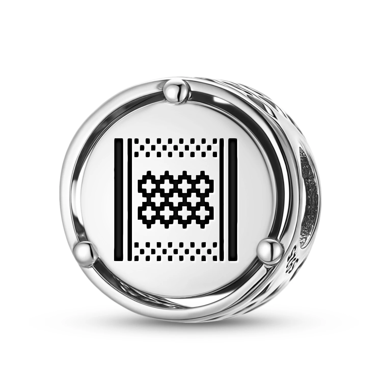 Mapuche Maunimin Charm-Anhänger aus 925er-Sterlingsilber, Symbol, passend für Original-Armbänder, DIY-Schmuck, Zubehör, Familienperle