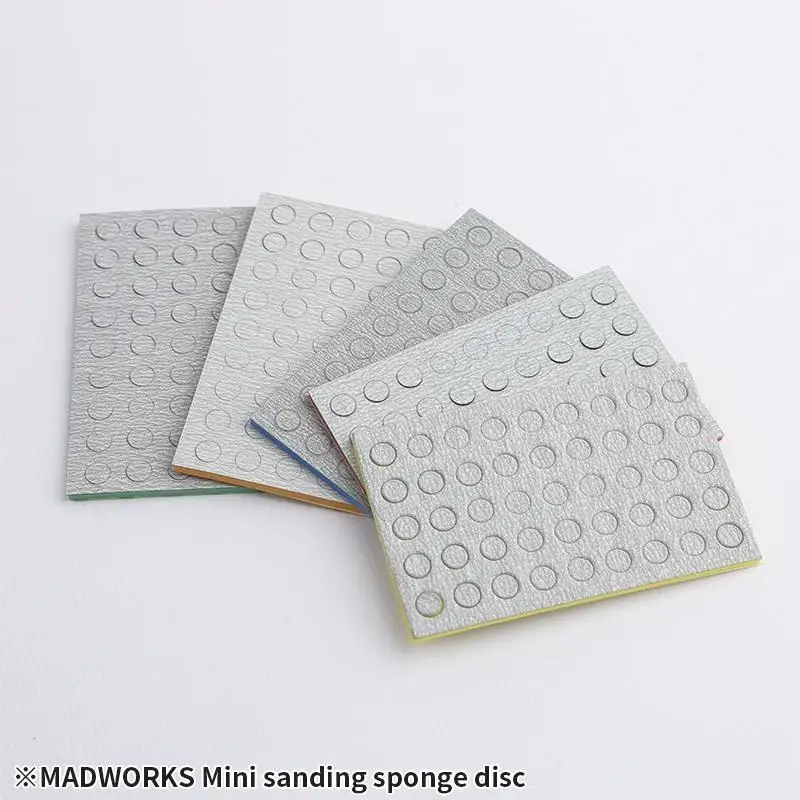 MADWORKS 미니 샌딩 스폰지 디스크 모델 연마 도구, 밀리터리 모델 빌딩 도구, 취미 DIY 사포, MS001