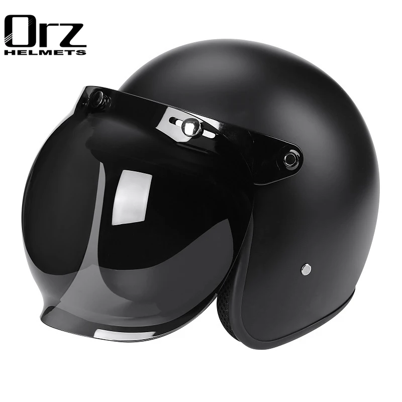 Open Face 3/4 Moto Motorcross Casco Capacete Casco, Casco Scooter Casco Di Sicurezza Moto Vintage Retrò