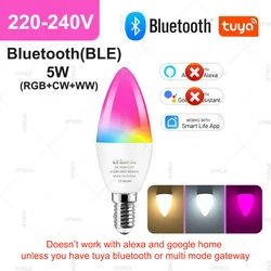 Smart LED Dimmable Chandelier Bulb with App Control (Bluetooth 220 - 240V)
