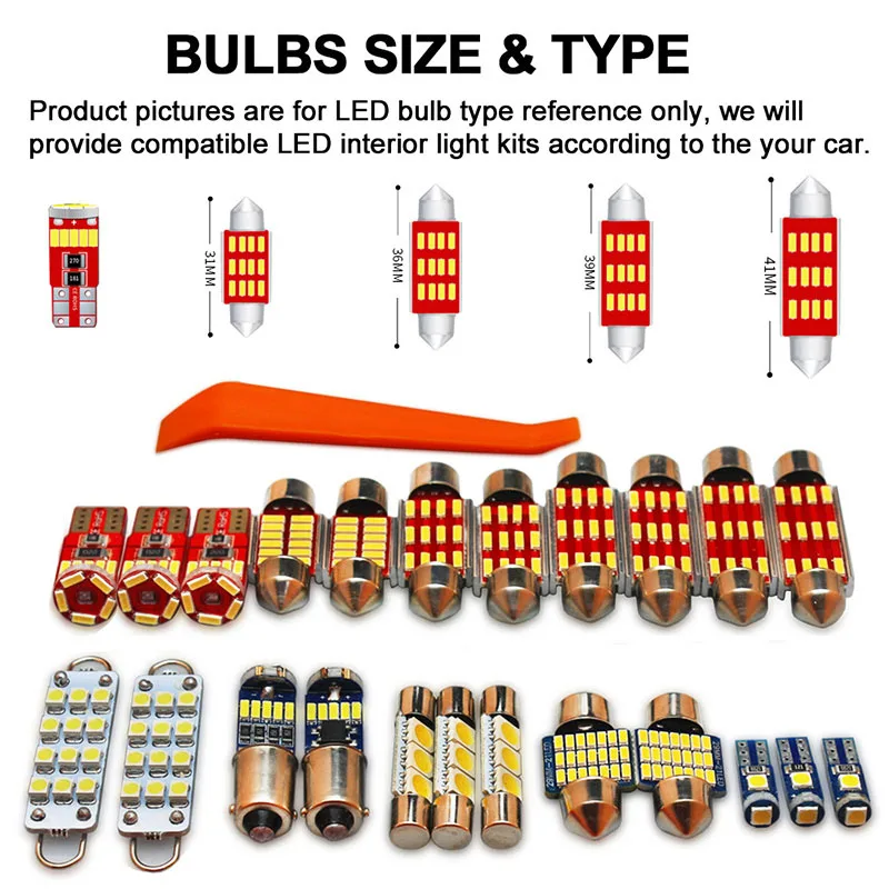 IKVVT-Kit d'éclairage de coffre LED pour Subaru, carte intérieure, breton, accessoires Canbus, ampoules de voiture, 2004, 2005, 2006, 2007, 2008, 2009, 14 pièces