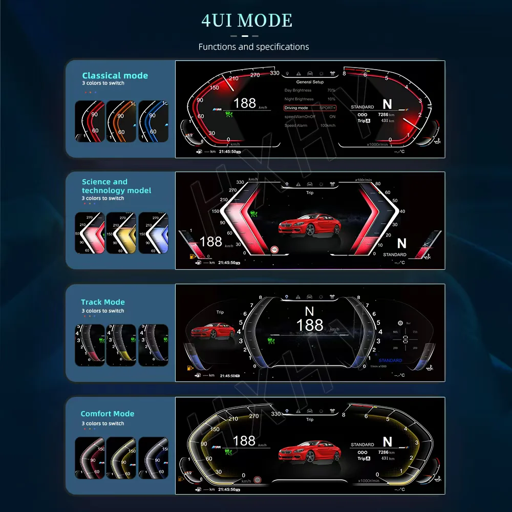 2025 최신형 BMW 4 시리즈 F32 F33 F36 2013-2017용 순정 디지털 계기판, LCD 속도계, 대시보드 플레이어