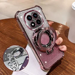 Magnetic Stand Soft Glitter Shockproof Phone Case for Redmi Note 14Pro 5G (2)
