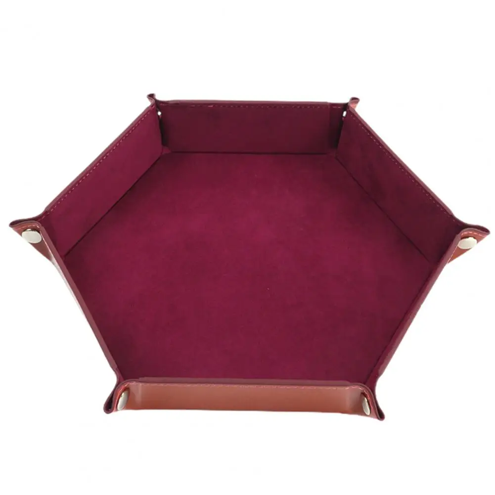 Storage tray Bamboo organizer tray Jewelry storage tray Storage Tray Foldable Large Capacity Faux Leather Assorted Dice Shape Organizer Holder Household Supplies