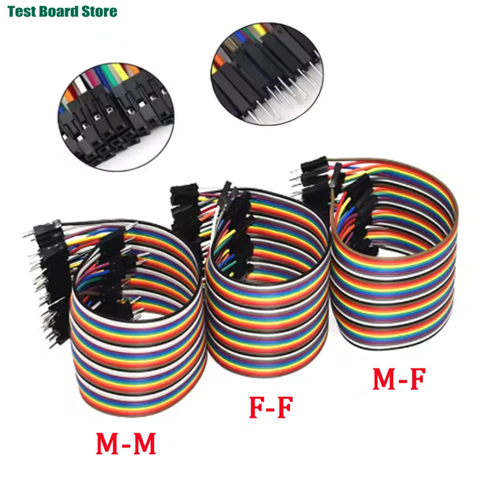 Versatile 40-Pin Jumper Wire Set - Multisize Male & Female Connectors for DIY Electronics Projects