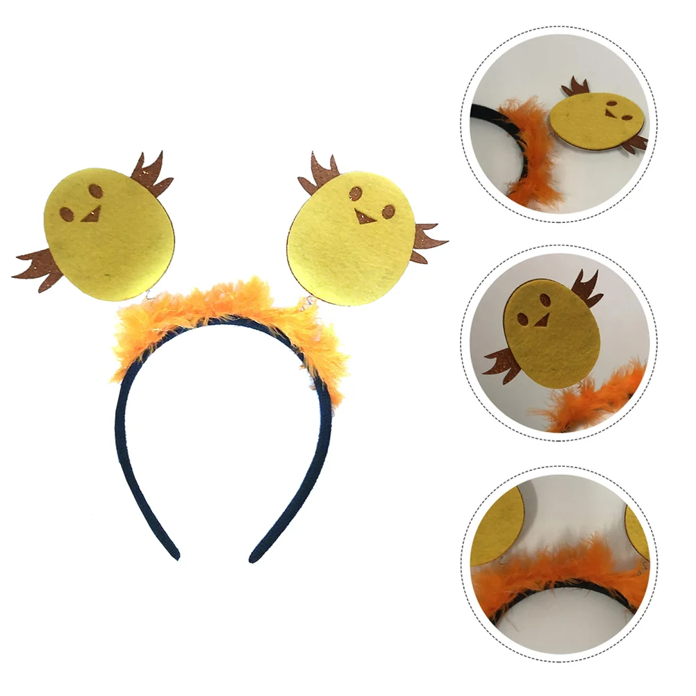 

Little Yellow Chicken Headband Animal Hair Hoops Party Accessories Headdress for Lovely Headbands