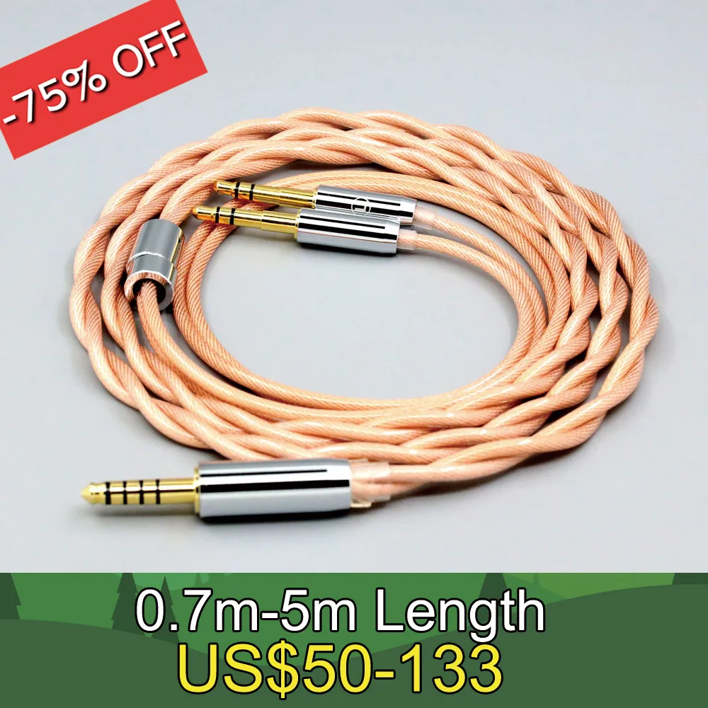 

Type6 756 core Shielding 7n Litz OCC Earphone Cable For Final Audio D8000 AFDS pro Design Pandora Hope vi LN008442