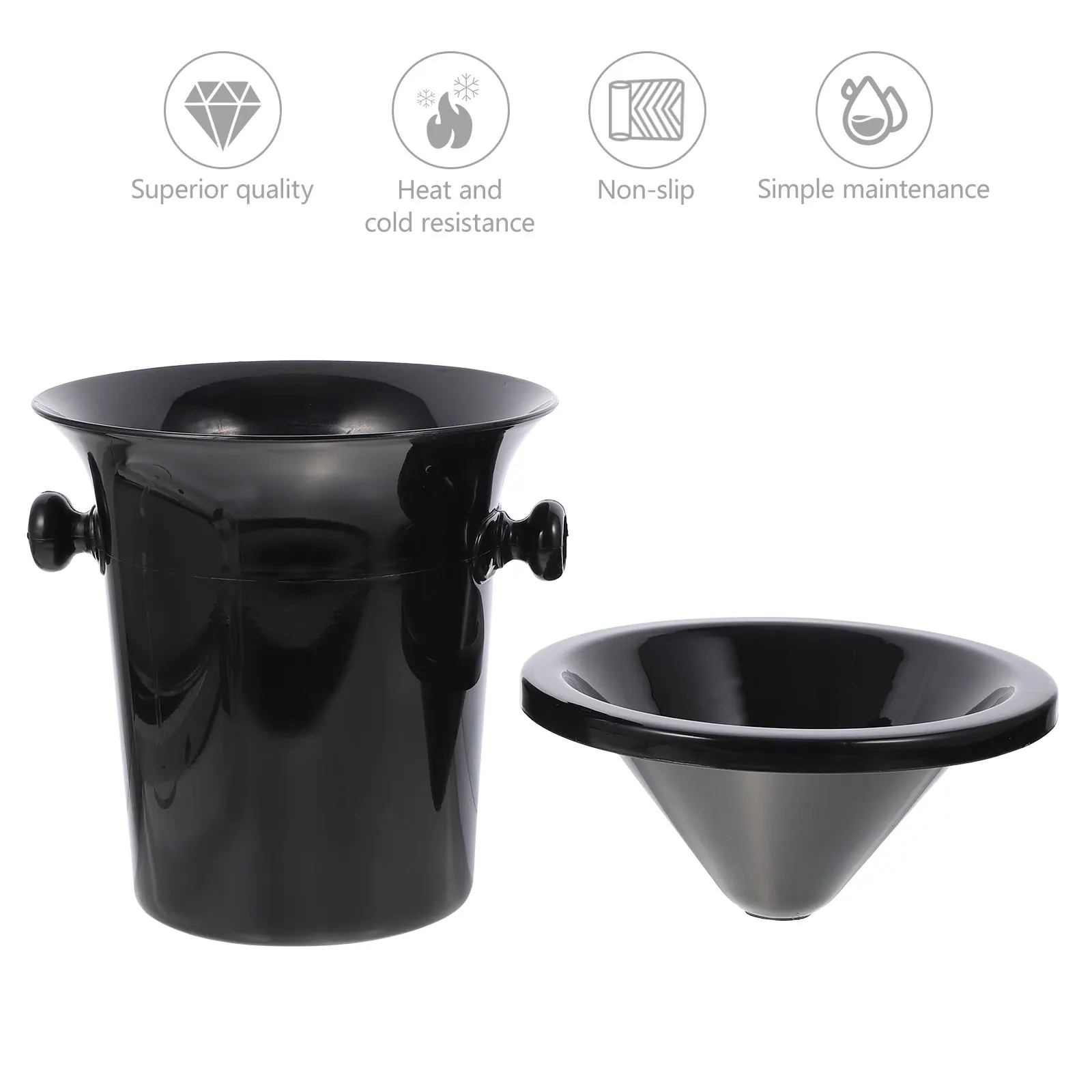 Creative Wine Tasting Spittoons 3pcs Wine Dump Bucket Round Double Ears Ice Bucket Bar Tools