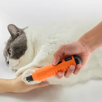 5 Gears 8H Hair Low Noise Paw Trimmer- Rechargeable - Cordless Quiet Nail Grinder Shaver with Lights for Cats and Other Pets 2