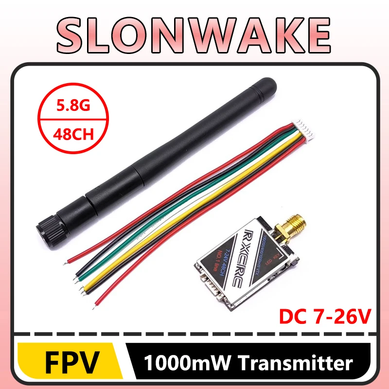 Module SLONWAKE 5.8G 48CH FPV VTX 1W Noir - Puissance Commutable 0/100/200/400/1000mW