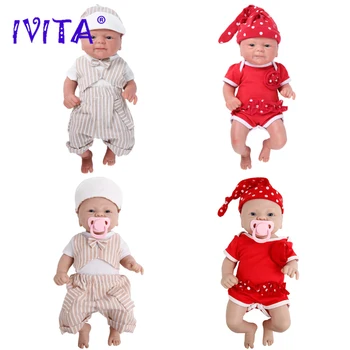 IVITA 100% Full Silicone Reborn Doll Wholesale Realistic Baby Toys Lifelike Newborn Baby DIY Painted Dolls Kit for Children Gift